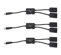 Wlauqueta 3X Type C OTG USB 3.1 macho A Doble 2.0 OTG Charge Hub 2 Puertos Cable Y Separador