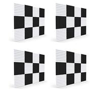 Wlauqueta 48 piezas serie panel de espuma acústica, cojín de aislamiento acústico de esquinas de aislamiento acústico, para sala de juegos de techo de estudio, 2,5 x 30 x 30 cm