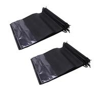 Wlauqueta 48pcs Zapatos de viaje no tejido impermeable con cuerda para hombres y mujeres organizadores de bolsa de almacenamiento grandes zapatos, Negro