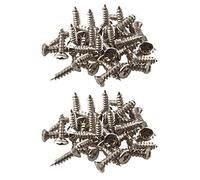 Wlauqueta 60Pcs - Tornillo de recogida para / Guitarra eléctrica baja plata