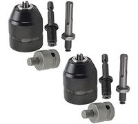 Wlauqueta - Adaptador de portabrocas de taladro sin llave profesional de 0,8 a 10 mm, adaptador de cambio de rosca 3/8"-24 1/4" Hex 1/2"