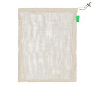 Wlauqueta - Bolsa de almacenamiento de algodón natural reutilizable para colección de alimentos para camping para alimentos salvajes de red con cordón de sujeción lavable - 25 x 20 cm,