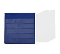 Wlauqueta - Bolsillo para Tableta Gráfica con Tarjetas 20X Borrable en Seco, de Bolsillo Pedagógico de Ordenador de Mesa de Doble Cara y Autoportante (13 x 12 pulgadas)