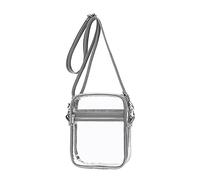 Wlauqueta - Bolso transparente aprobado por Le Stade, bolso transparente con correa ajustable para el hogar al aire libre, color gris, gris