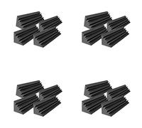 Wlauqueta Espuma Insonorizada Acústica Estudio de Paneles Acústicos de 16 Piezas, Esquina Trampa de Bajo Tratamiento De Sonido, Cuñas de Paneles de Sonido, 12X12X48cm