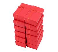 Wlauqueta - Juego de 12 cajas de papel para expositores, relojes pequeños, collares, pendientes, caja de embalaje para pulsera (mezcla de colores)