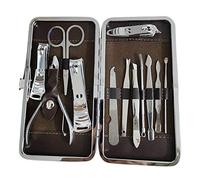 Wlauqueta - Juego de 12 cortadores de uñas para manicura y pedicura, juego de cuidado de uñas, tijeras para cejas, cortacutículas