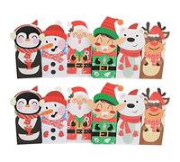 Wlauqueta - Juego de 48 piezas de Navidad para regalos navideños (6 estilos)