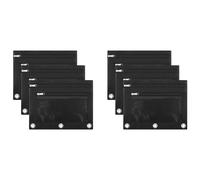 Wlauqueta - Juego de 6 fundas para lápices (3 orificios, encuadernación con cremallera, fundas para lápices de tela, estuche de lápices, para oficina, colegio, suministros escolares y cosméticos,