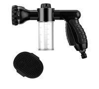 Wlauqueta - Juego de herramientas de baño para mascotas (2 piezas, incluye un espumador para animales y un peine de goma para perros, un pulverizador de espuma de lavado para animales