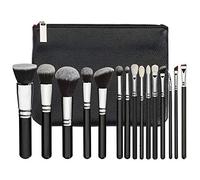 Wlauqueta - Juego de pinceles de maquillaje profesional de 15 piezas, mejor calidad, conjunto de pinceles de maquillaje para sombra de ojos y delineador de ojos melange lápiz, herramientas cosméticas