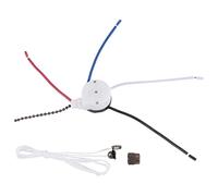 Wlauqueta Kit de interruptor de ventilador de techo de 3 velocidades de 4 hilos, interruptor de control de velocidad deslizante, interruptor de tracción ZE-208S con cuerda bronce