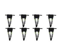 Wlauqueta - Lote de 8 radios de bolsillo, radio de pecho, para 2 vías, radio talkie y walkie, aplique UV-5R, color negro y verde, Negro y verde.