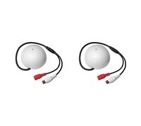 Wlauqueta - Micrófono de audio para cámara IP de seguridad CCTV preamplificador integrado de voz con cable de 2 x