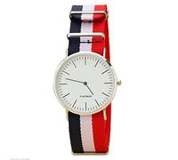 Wlauqueta Moda Ocio Nylon Banda de Lona Armadura Cuarzo Reloj ,