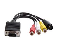 Wlauqueta PC VGA al cable S-Video AV TV Out adaptador convertidor