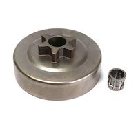 Wlauqueta Piñón de de cadena de tambor de embrague de 3/8 pulgadas y 6T + cojinete para 023025 MS230 MS250