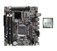 Wlauqueta - Placa base H55 LGA1156 compatible con I3 530 I5 760 Series CPU DDR3 Memory Desktop Computer Motherboard con I5 750 CPU