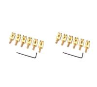 Wlauqueta Rectangulares de puente de guitarra para reemplazo de guitarra eléctrica Strat Tele, (12 unidades)
