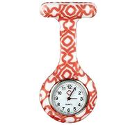 Wlauqueta - Reloj de bolsillo de silicona para enfermeras y paramédicos - Naranja, naranja