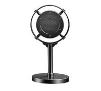 Wlauqueta Simulación de Micrófono de Estilo Vintage Soporte Universal de Micrófono de Voz Dinámica Retro Clásico para Rendimiento en Sing Negro