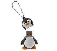 Wlauqueta USB 2.0 de Pingüino U-Disco USB Dispositivo de memoria y datos Unidad Flash Negro+, 32GB