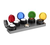 Wlauqueta Watch Oil Dip Oiler Stand Die Cast 5 Oiler Plats Cups con Cover Watch Repair Oil Grease Storage Tool para Watchmaker, ver foto