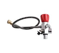 Wlauqueta x 1,5 PCP Tank Gauge Válvula de carga Aire Llenado Estación Recarga Adaptador con Manómetro 400 Bar 6000Psi Manómetro 50 cm