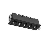 WLBHWL 5/10/15 Head Black Downlight Luminaire Spotlight Rectangle Anti-Grede Trim 10W/20W/30W,CRI 90+, Led Eyeball Lámparas Empotradas
