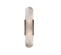 WLBHWL Aplique De Pared De Alabastro Natural, Moderno Aplique De Pared De Mármol para Dormitorio, Mesita De Noche, Baño, Interior, Base G4, Espejo, Lámpara De Pared, Accesorios De Iluminación
