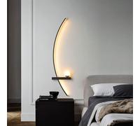 WLBHWL Aplique De Pared LED Moderno Lámpara De Pared Lineal De Metal Aplique De Pared LED para Interiores Iluminación Lámpara De Pared Circular para Sala De Estar Porche Pasillo Baño Mesita De Noche