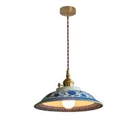 WLBHWL Lámpara Colgante De Cerámica Lámparas Vintage,Luces Colgantes De Porcelana Azul Y Blanca Isla De Cocina, Lámpara Colgante De Araña Moderna Lámpara Colgante De Pantalla para Dormitorio