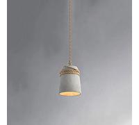 WLBHWL Lámpara Colgante De Hormigón, Lámpara Colgante Estilo Granja Industrial De 1 Luz, Lámpara Colgante De Campana De Cemento con Decoración De Cuerda De Cáñamo para Una Iluminación Montada