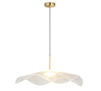 WLBHWL Lámpara Colgante De Mesita De Noche LED Moderna Con Forma De Hoja De Loto Transparente, Pantalla De Metal Acrílico, 3 Colores De Temperatura De Color (3000K/4500K/6000K)