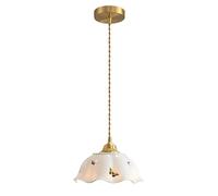 WLBHWL Lámpara Colgante Moderna De Cerámica Blanca De 8.2 Pulgadas, Estilo Mediados De Siglo, Ajustable, Para Techo. Lámpara Colgante Vintage De Latón Para Comedor, Isla De Cocina