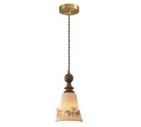 WLBHWL Lámpara Colgante Vintage, Lámpara Pequeña De Estilo Rústico Campestre, Pantalla De Cerámica Blanco Crema, Luminaria De Techo Colgante Con Cable Ajustable Para Isla De Cocina, Comedor