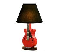 WLBHWL Lámpara De Mesa Pequeña De Resina De 14,9 Pulgadas Para Dormitorio, Diseño De Guitarra Moderna, Ideal Para Mesitas De Noche, Sofás Y Entradas, Ideal Para Espacios Pequeños.