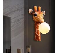 WLBHWL Lámpara De Pared con Forma De Jirafa, Lámpara De Resina con Forma De Jirafa Y Pantalla De Vidrio Esmerilado, Lámpara De Pared Creativa, Lámpara De Pared con Forma De Animal para Habitación