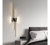 WLBHWL Lámpara De Pared Led Moderna, Iluminación De Aplique De Pared Led Interior Negra Regulable, Lámparas De Tocador De Baño sobre Espejo para Sala De Estar, Pasillo, Dormitorio, Lámpara De Pared