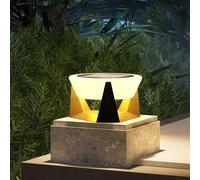 WLBHWL Luz De Columna Al Aire Libre, Lámpara De Poste Exterior De Acero Inoxidable IP65 Impermeable Al Aire Libre Luz De Pilar Solar Lámpara De Poste De Bolardo De Paisaje, Accesorios De Iluminación