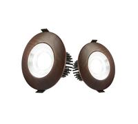 WLBHWL Paquete De 2 Luces De Techo LED Empotrables De Grano De Madera De Nogal De 3,9 Pulgadas, Foco LED COB De 5 Vatios, Accesorios De Iluminación Empotrables De Color Blanco Cálido De 3000K