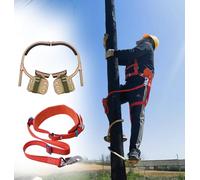 WLCGYD crampones de árboles Picos para Trepar Postes, Soporte De Hierro para Trepar Postes con Arnés De Seguridad/Juego De Zapatos De Escalada, Dispositivo Eléctrico De Trepado(250mm/9.8'')