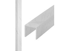 WLCGYD U Channel Pipe Covering, White Pipeline Wire Plumbing Hider Enclosure/AC Line Cover Concealer/Conduit Pipework Raceway Sheild, Heavy Duty, Easy to Cut(80x10cmx10cm)