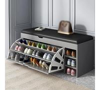 WLCNYL Banco Zapatero para Entrada, Zapatero Independiente con cojín de Cuero, Organizador Moderno para Zapatos con cajones abatibles para Armario o Pasillo (100 x 30 x 51 cm (39 x 12 x 20 Pulgadas