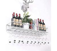 WLCNYL Botellero de Pared - Estante de Almacenamiento Creativo invertido con Patas Altas, Color Blanco, para decoración del hogar, 120 x 25 cm - Elegante botellero para exhibir vinos