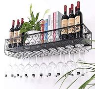WLCNYL Botellero de Pared para vinos: diseño Creativo invertido con Patas Altas, Color Negro, para Almacenamiento Elegante y decoración del hogar, 80 x 25 cm