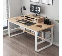 WLCNYL Escritorio, Escritorio de computadora con Soporte de Monitor Grande, PC de Oficina en casa, estación de Trabajo portátil, Escritorio de computadora para Juegos, Mesa de computadora para Esta