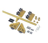 WLCNYL Kit de Soporte para riel de Escalera de Biblioteca - Sistema de herrajes deslizantes de Montaje en Pared Horizontal con Ruedas y poleas para Piso (no Incluye Escalera)