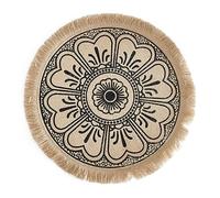 WLCNYL Manteles Individuales de Estilo nórdico de 38 cm con Borla | Decoración Bohemia Creativa para Escritorio | Manteles Redondos para Mesa de Cocina, Comedor, Restaurante, cafetería, H, 10 unida