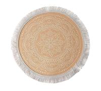 WLCNYL Manteles Individuales Redondos de Estilo Bohemio con borlas | Manteles Individuales Tejidos con Hilo de algodón | Manteles Decorativos creativos para el hogar, Estampados para Escritorio, B,